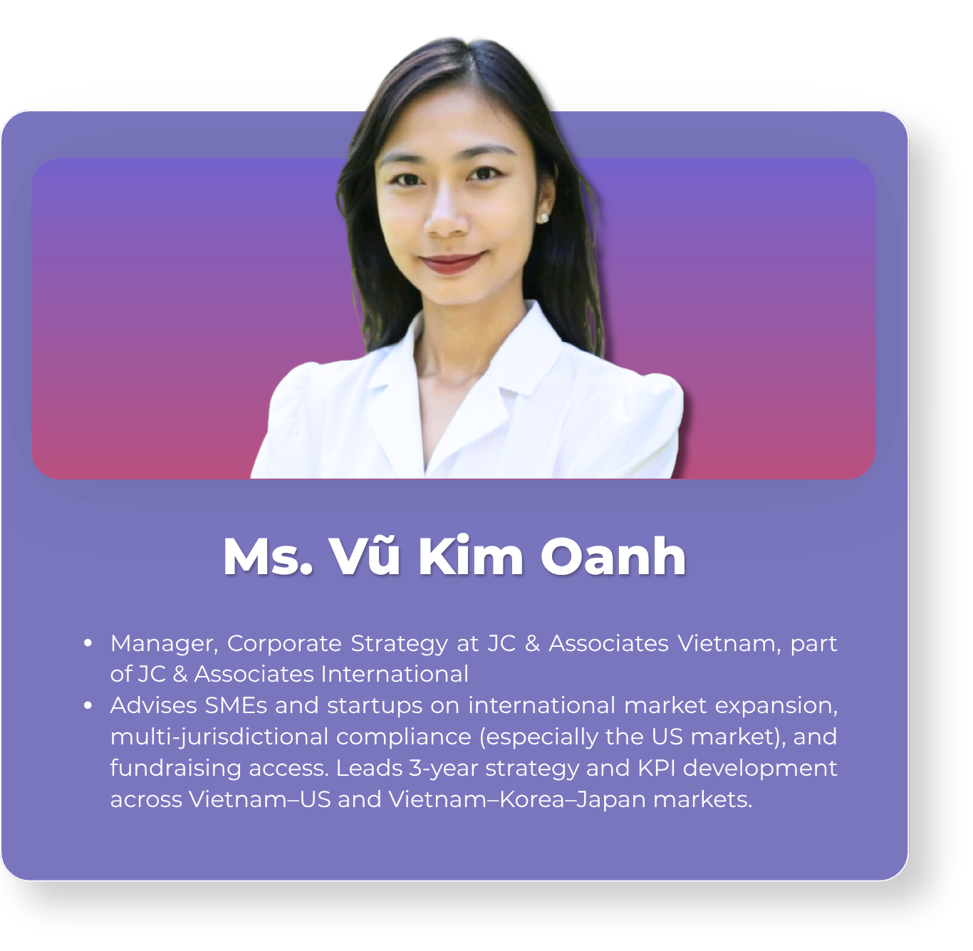 Ms. Vũ Kim Oanh - Board of Mentors